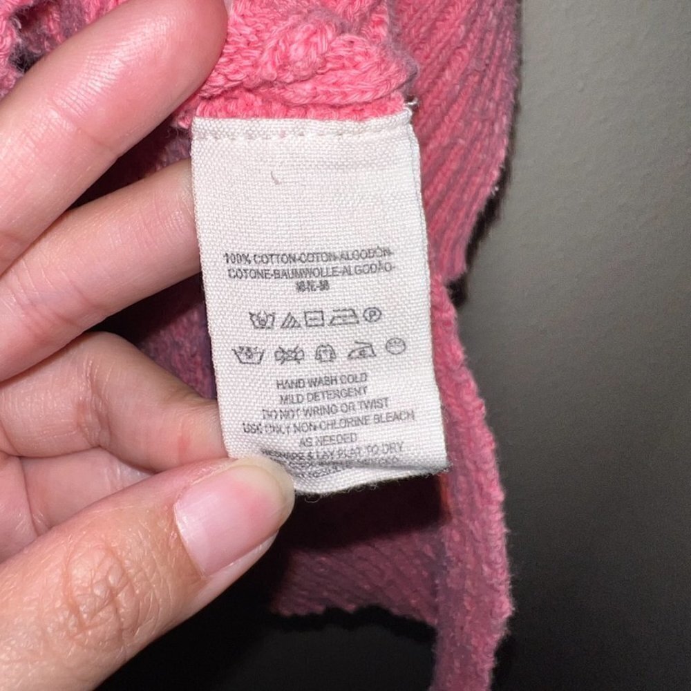 Free People West Coast Asymmetrical Sweater In Rose Pink XS​​​​​​​​​​​​​​​​​​ - Picture 5 of 7